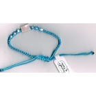 Threaded Bracelet With Faith bead- blue 